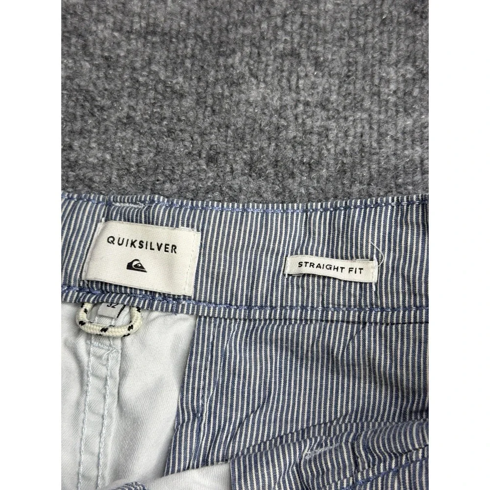 Quicksilver Flat Front Chino Shorts Men Straight Fit  100% Cotton Golf Casual 32